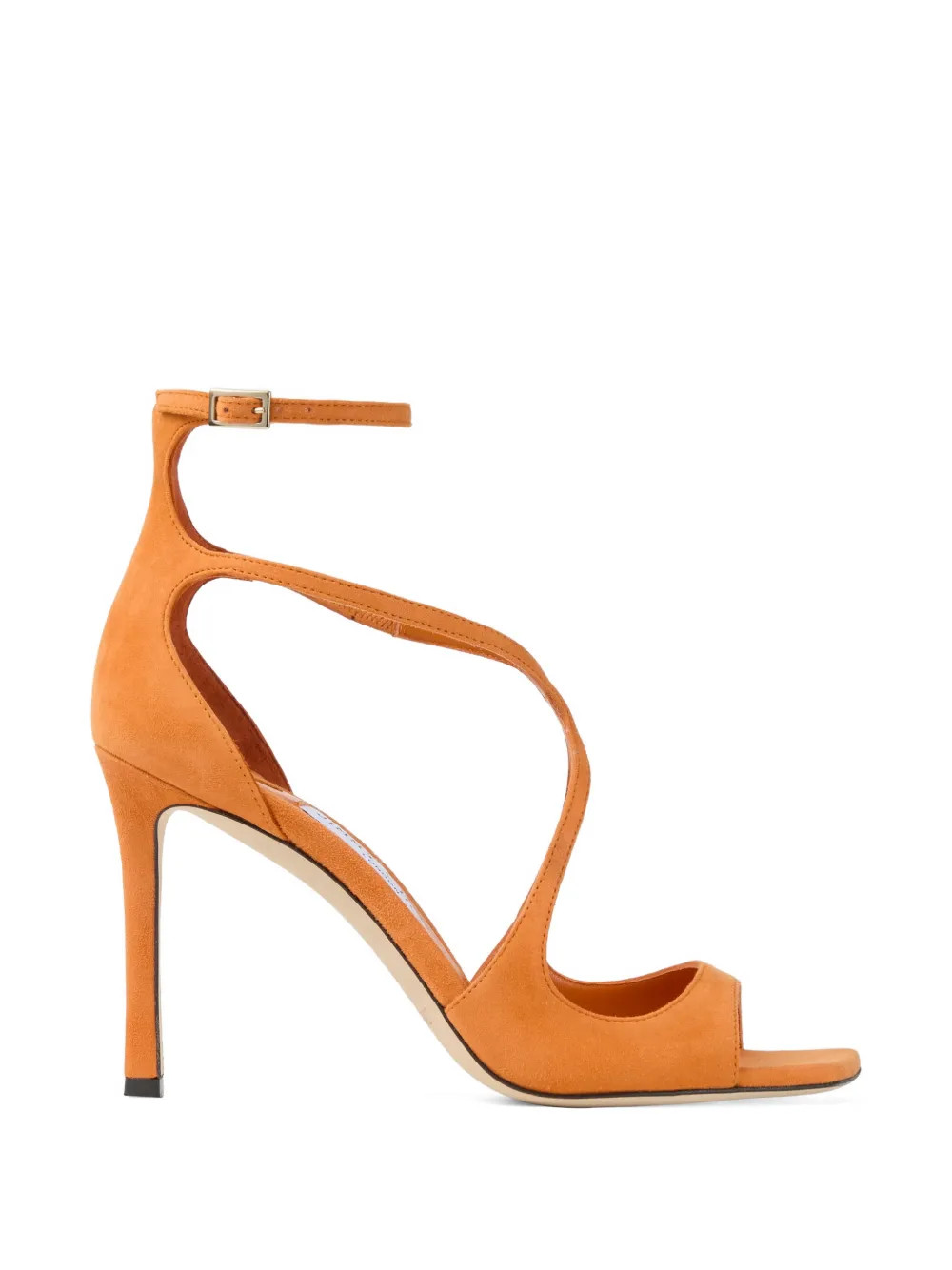 Jimmy Choo Azia 95 Strap Sandals | Orange | FARFETCH | Farfetch Global