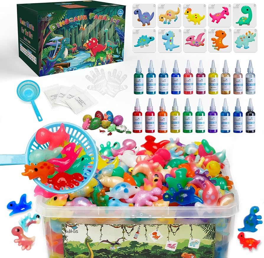 Magic Water Elf Toy Kit, Aqua Fairy Water Gel Kit with 20 Magic Gels, 10 Dinosaur Molds, Birthday... | Amazon (US)