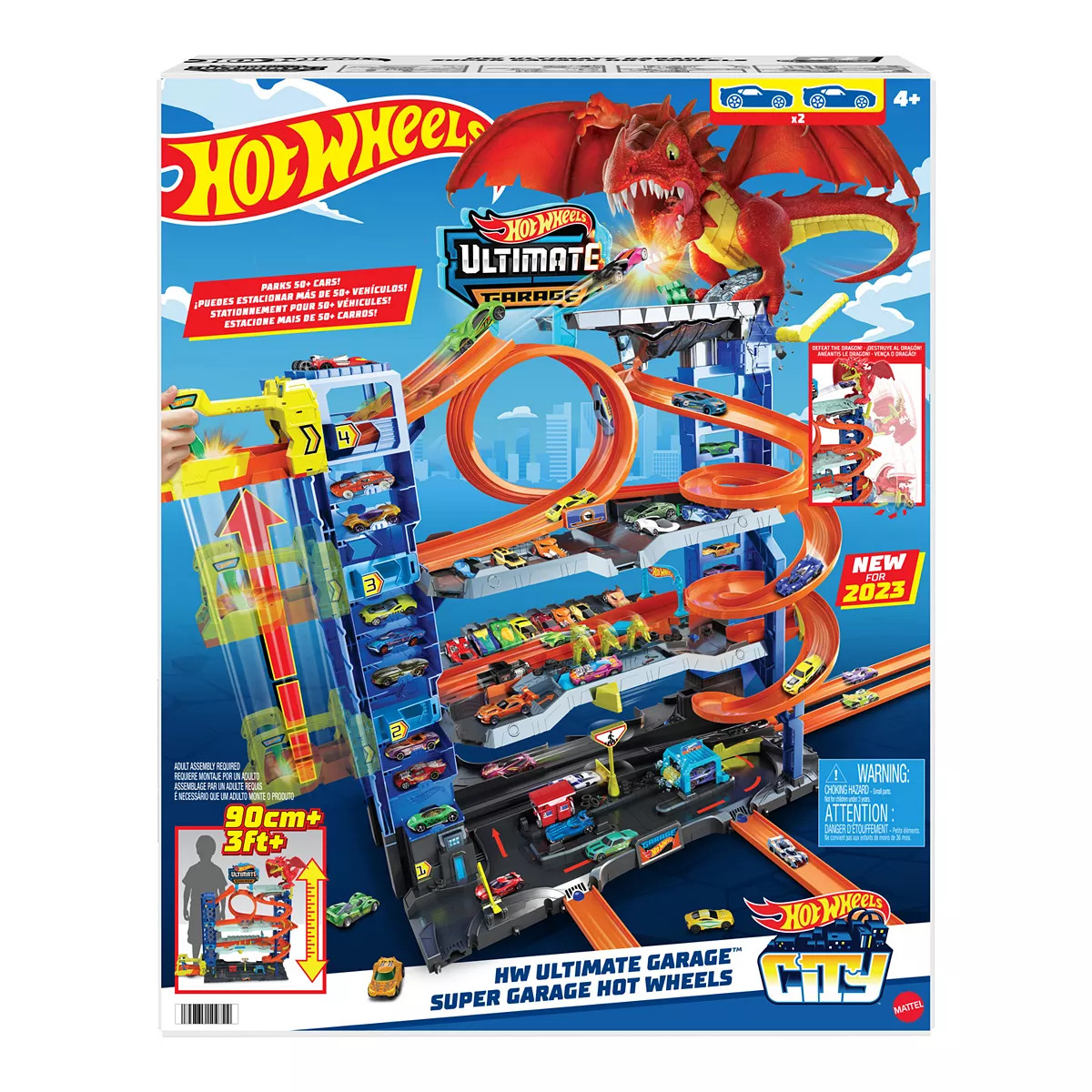 Mattel Hot Wheels City Ultimate Garage Playset with 2 Die-Cast Cars, Toy Storage For 50+ Cars | Kohl's
