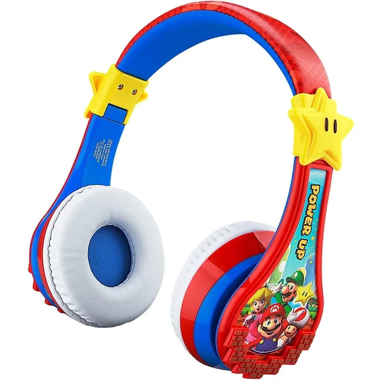 eKids Super Mario Bluetooth Headphones for Kids, Wireless Headphones Includes Aux Cord | Walmart (US)