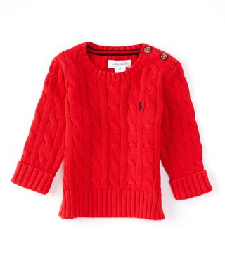 Ralph Lauren Baby Boys 3-24 Months Long-Sleeve Cable-Knit Sweater | Dillard's | Dillard's