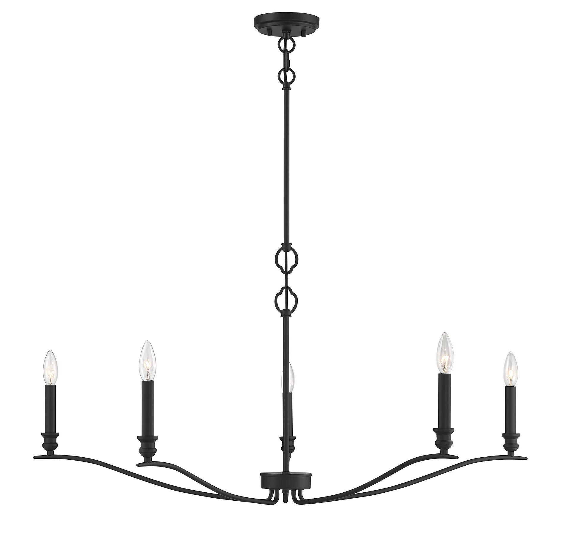 Trade Winds Lighting 5 Light Chandelier In Matte Black - TW30091-MBK | Walmart (US)