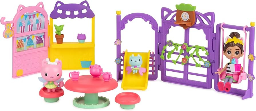 Gabby's Dollhouse, Kitty Fairy Garden Party, 18-Piece Playset with 3 Toy Figures, Surprise Toys &... | Amazon (US)
