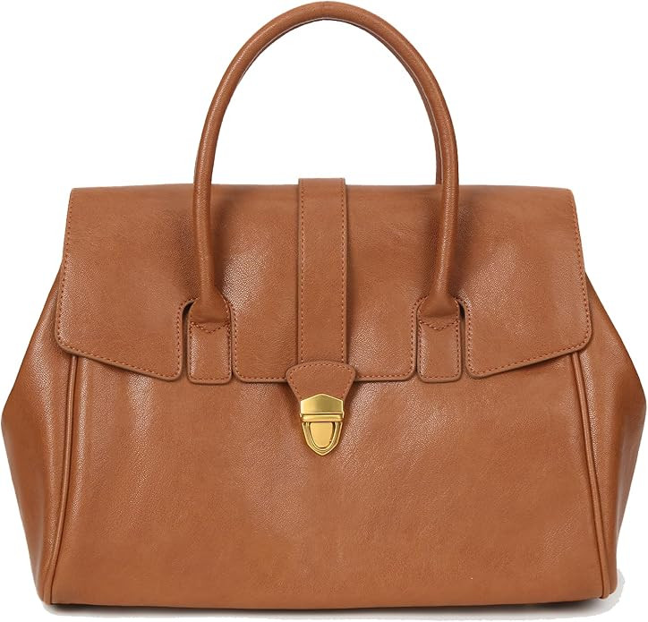 Leather Tote Bags for Women Large Work Hangbag Vintage Luxury Designer Handbag Top Handle Bag 202... | Amazon (US)