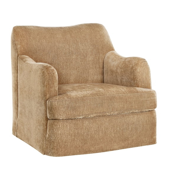My Texas House Lauren Swivel Accent Chair, Honey Brown Fabric Upholstery | Walmart (US)