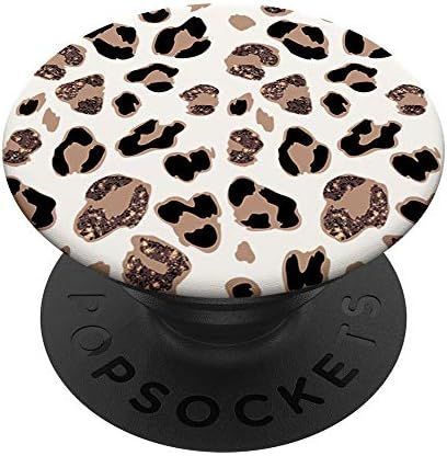 Rose Cheetah Print Cute Leopard Pattern Jaguar Lover Gift PopSockets Swappable PopGrip | Amazon (US)