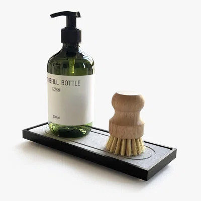 Instant Dry Sink Organizer | Durable Black Acrylic Caddy For Kitchen & Bathroom | Wayfair North America