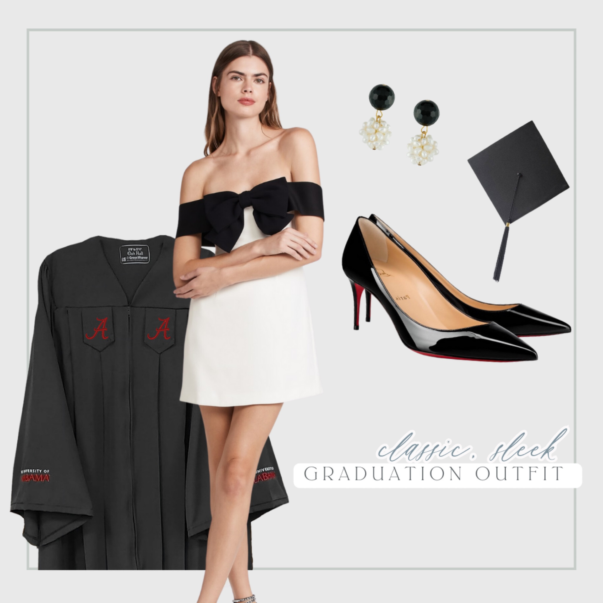A graduation dress with a little fun detail! Would tie in beautifully with a black cap and gown! Perfect for graduation photos, graduation parties, senior dress! 

#LTKstyletip #LTKsalealert #LTKSeasonal