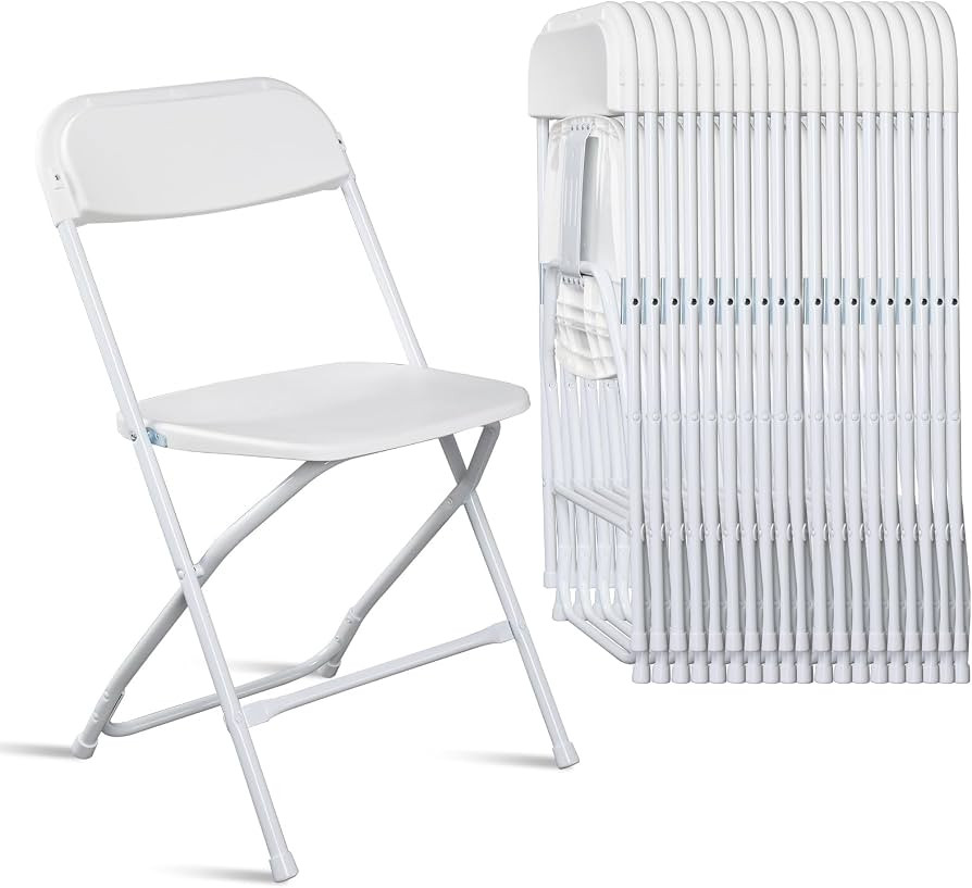 10pcs Folding Chair, Plastic Chairs with 330-Pound Capacity, Easy to Fold and Store Suitable for ... | Amazon (US)