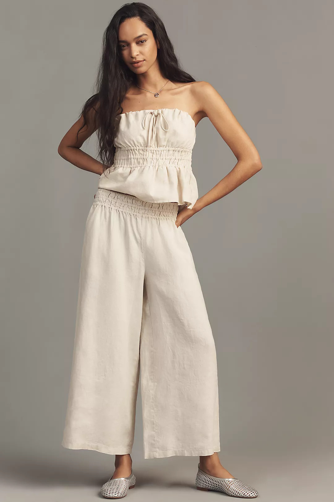 Somerset Linen Pull-On Pants | Anthropologie (US)