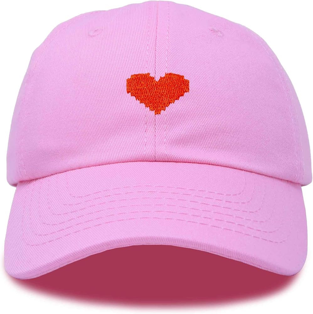 DALIX Pixel Heart Hat Womens Dad Hats Cotton Caps Embroidered Valentines | Amazon (US)