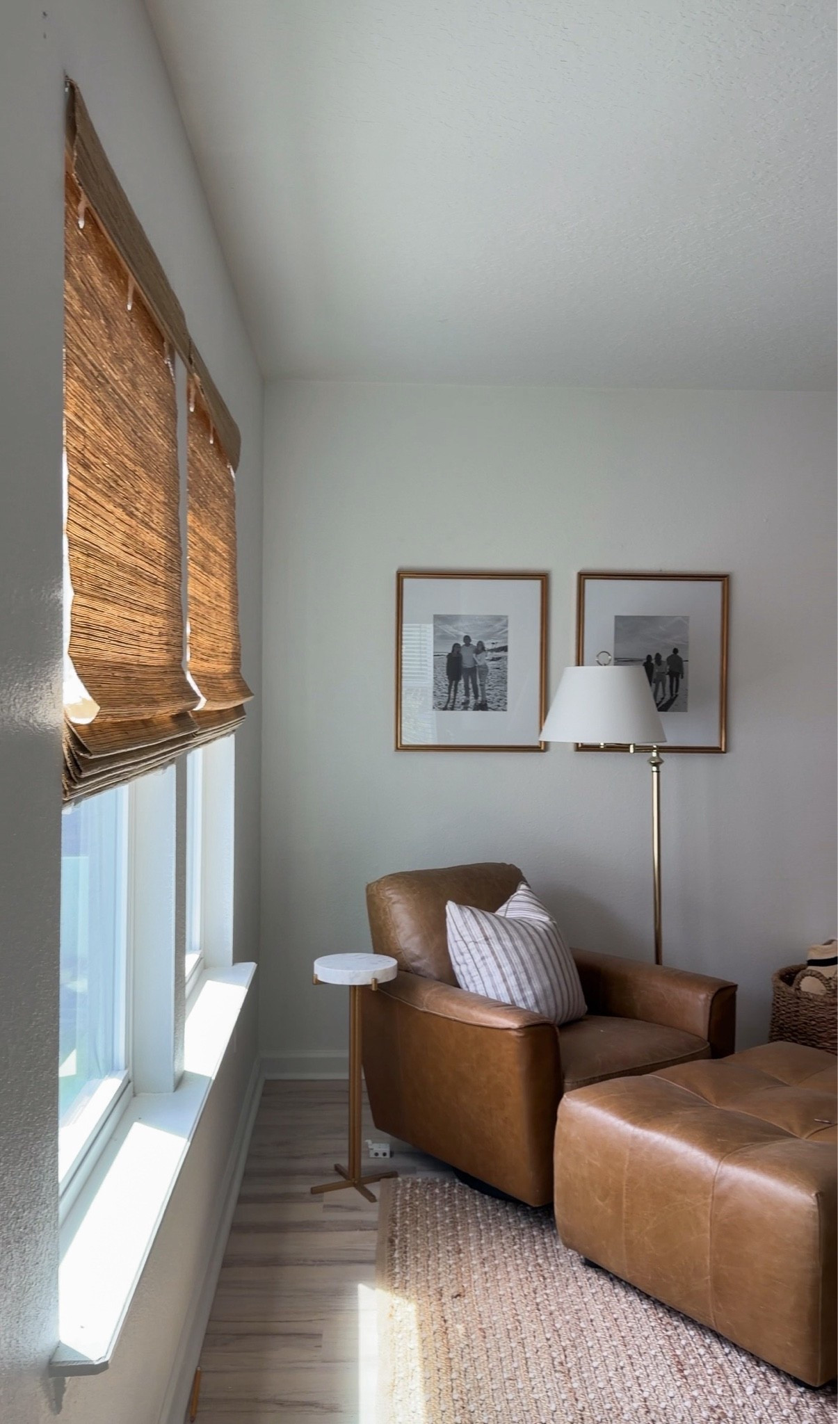 Our loft space 

Elevated Coastal Woven Wood Shades
• Color: Serenity Sand
• Mount Type: Inside
• Lift Style: Cordless (so easy + clean look)
• Valance: 6” Valance
• Liner: No Liner (lets in the prettiest natural light)
• Built-In No Drill
And the best part… no drill needed they are SO easy to installyou literally just push them right into place. It doesn’t get simpler than that.

You can use my code HOMEOFUANDME10 for an extra 10% off sitewide on top of sales