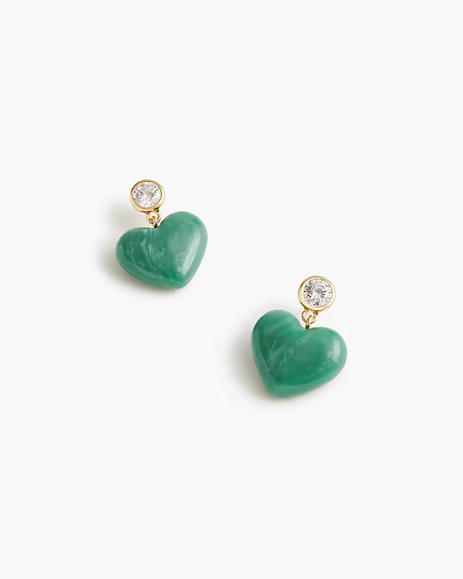 Heart drop earrings | J.Crew Factory