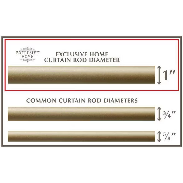 Adjustable Topper Curtain Rod with Finial Set - Exclusive Home | Target