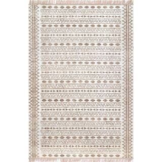 nuLOOM Angie Tribal Beige 8 ft. x 10 ft. Indoor/Outdoor Area Rug BDSI05A-8010 | The Home Depot
