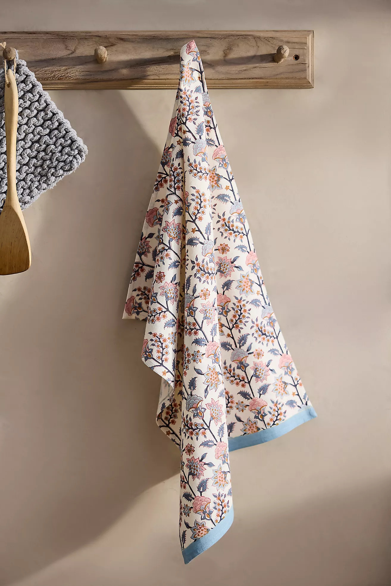 Gita Cotton Dish Towel, Blue | Anthropologie (US)