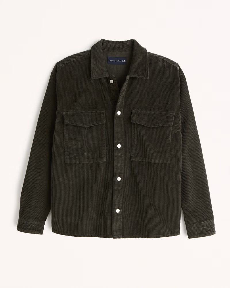 Relaxed Corduroy Shirt Jacket | Abercrombie & Fitch (US)