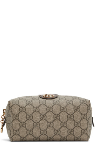 Beige Ophidia Pouch | SSENSE