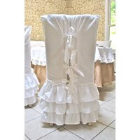 White Ruffle Chair Slipcovers | Etsy (US)