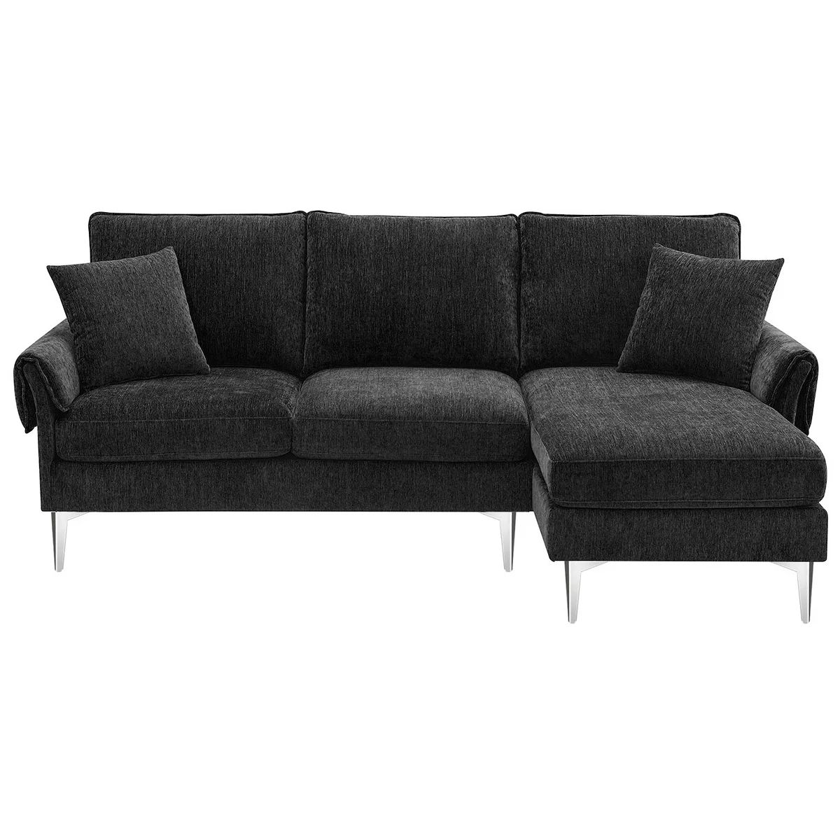 Modern Chenille L-Shaped Sofa Couch with Reversible Chaise Lounge | Kohl's