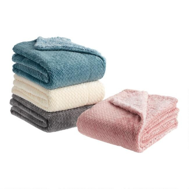 Soft Sherpa Throw Blanket | World Market