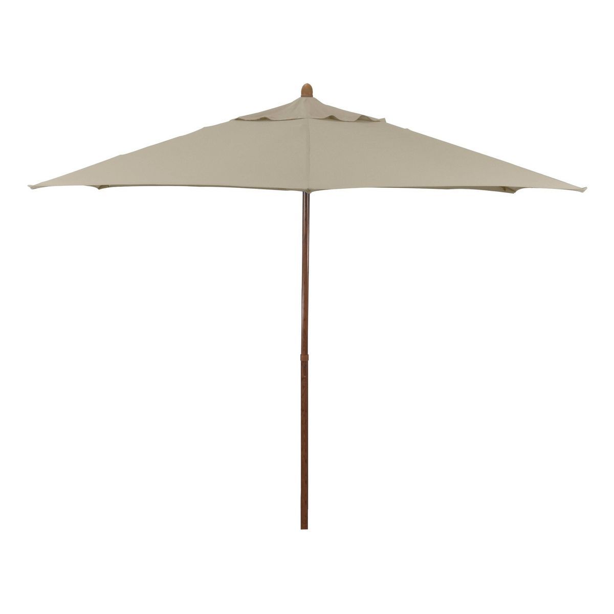 9' x 9' Round Wood Grain Steel Patio Umbrella  Antique Beige - Astella | Target