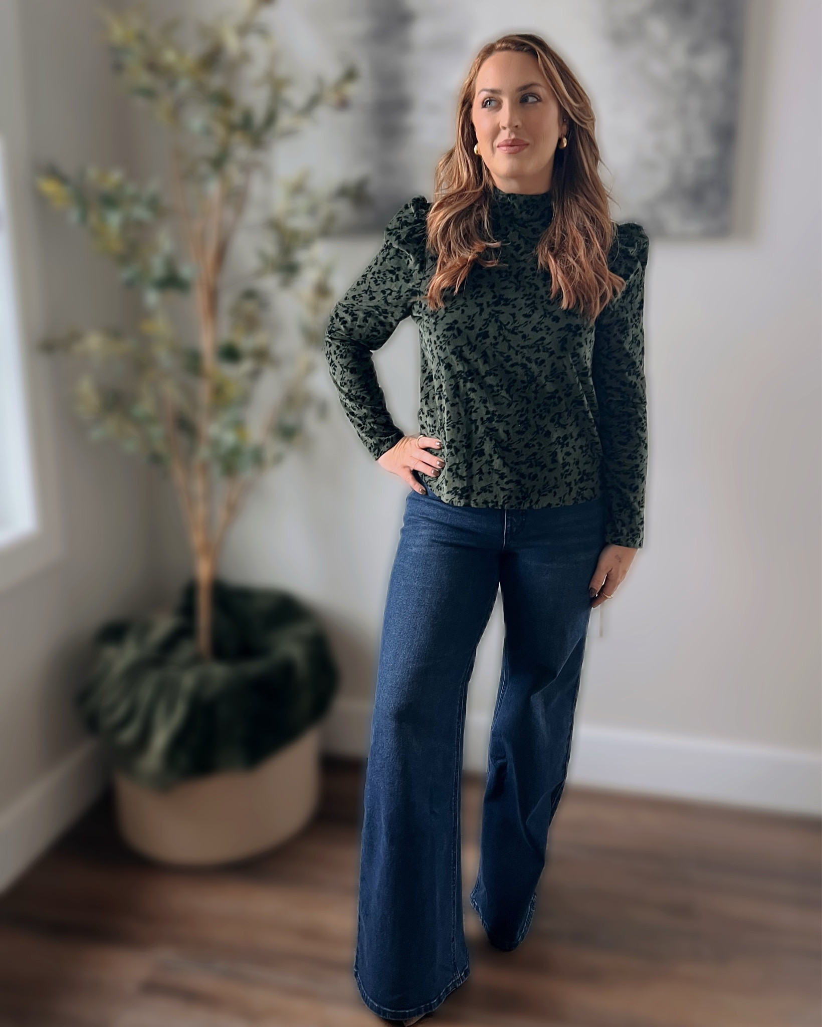 This Walmart outfit is Thanksgiving dinner perfection! 🍂 The dark green corduroy top has the sweetest tie detail in the back and feels so soft and structured. Paired with these ultra-stretchy wide-leg jeans that move with you (aka perfect for that second plate of pie 😋). Effortless, comfy, and totally chic for the holidays.

Walmart outfit, Thanksgiving outfit, corduroy top, tie-back top, wide leg jeans, midsize fashion, affordable fall fashion, Walmart fashion finds, comfy holiday outfit, LifeStyledByLindsey

#LTKMidsize #LTKFindsUnder50 #LTKHoliday