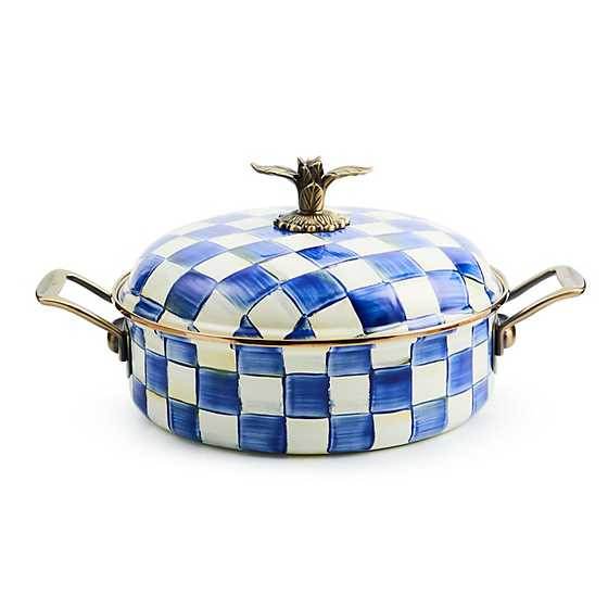 Royal Check Enamel 5 Qt. Casserole | MacKenzie-Childs