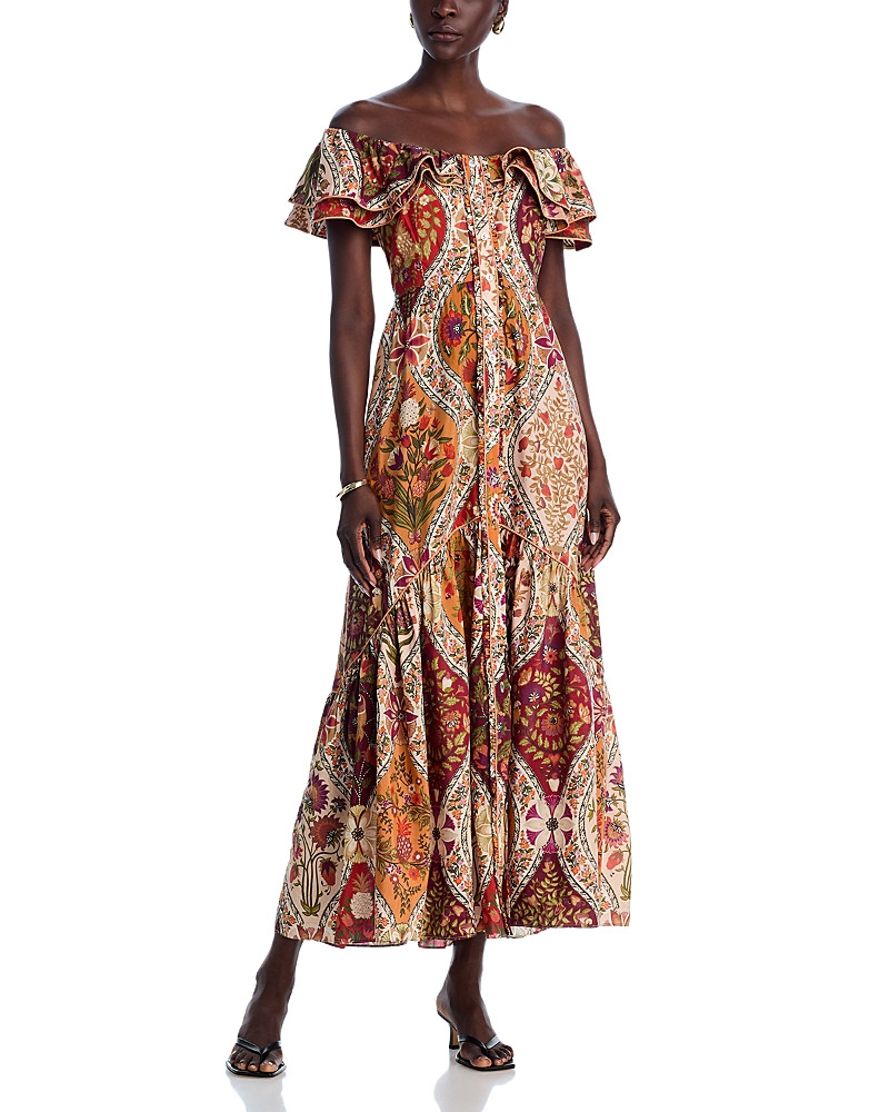 Farm Rio Romantic Nature Off-the-Shoulder Maxi Dress | Bloomingdale's (US)