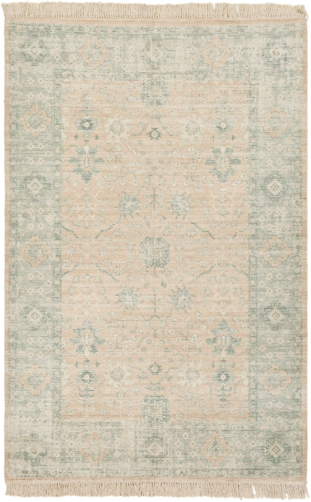 Tucson Oriental Handmade Handwoven Area Rug in Camel/Sage | Wayfair North America