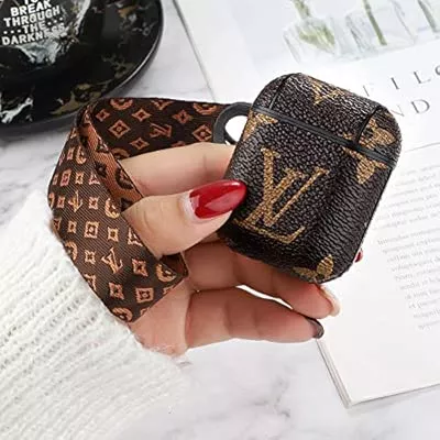 Louis Vuitton Airpods Case 1 & 2, Luxury Leather Shockproof Airpod