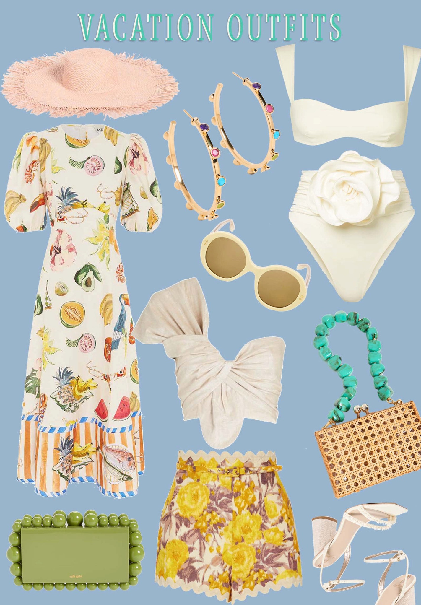 Vacation, vacation style, resortwear, bikini, hat, sunglasses, spring style, Zimmermann 

#LTKstyletip #LTKtravel #LTKunder100