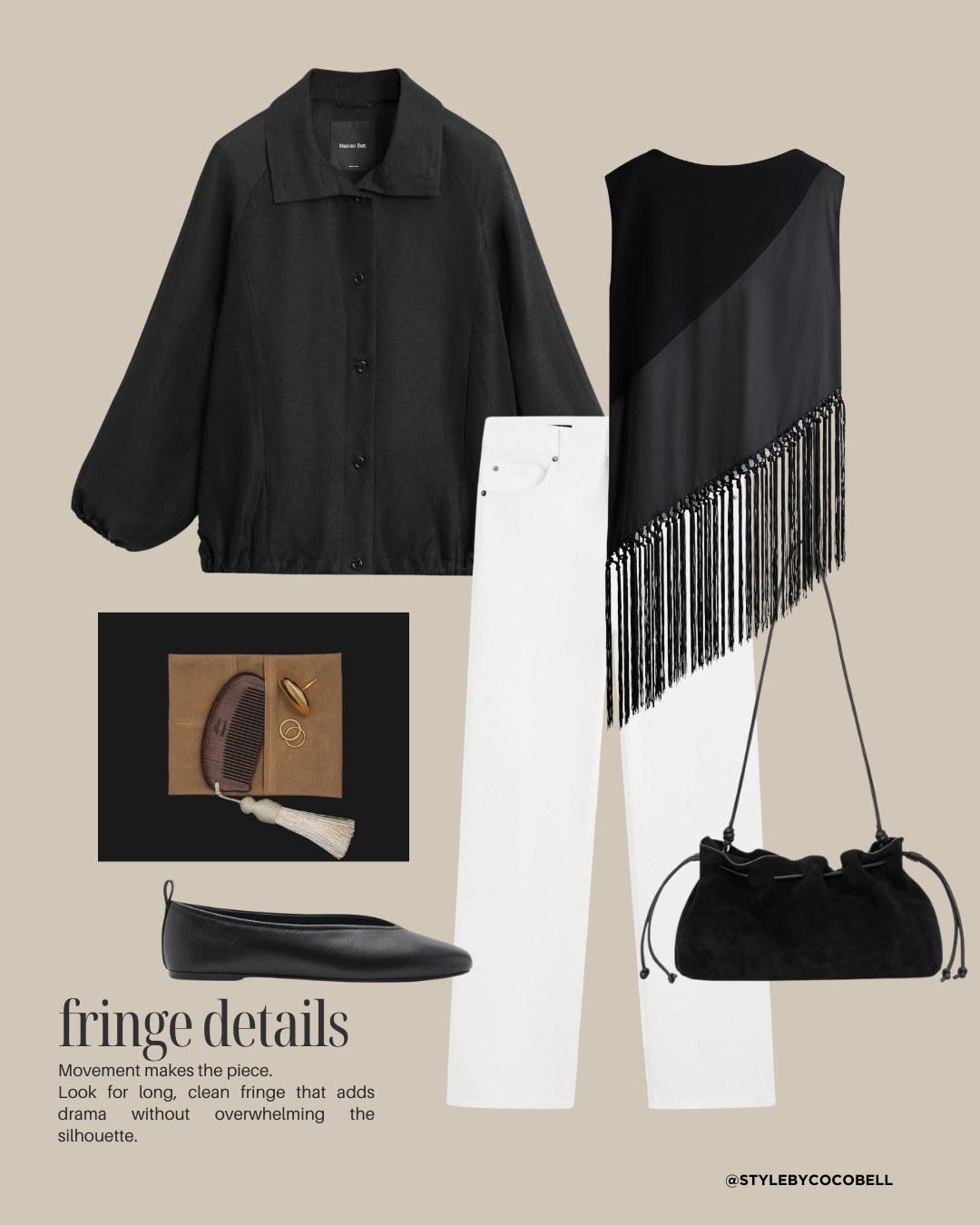 Movement makes the piece.
Look for long, clean fringe that adds drama without overwhelming the silhouette.

#LTKspring