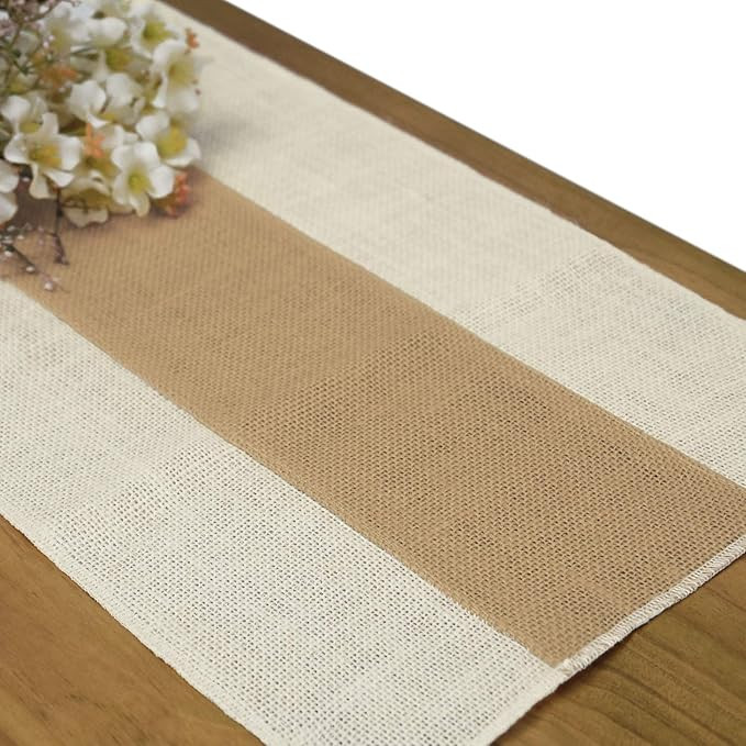 Burlap Table Runner Farmhouse Table Runner Fall Table Runner Jute Table Runner Rustic Table Decor... | Amazon (US)