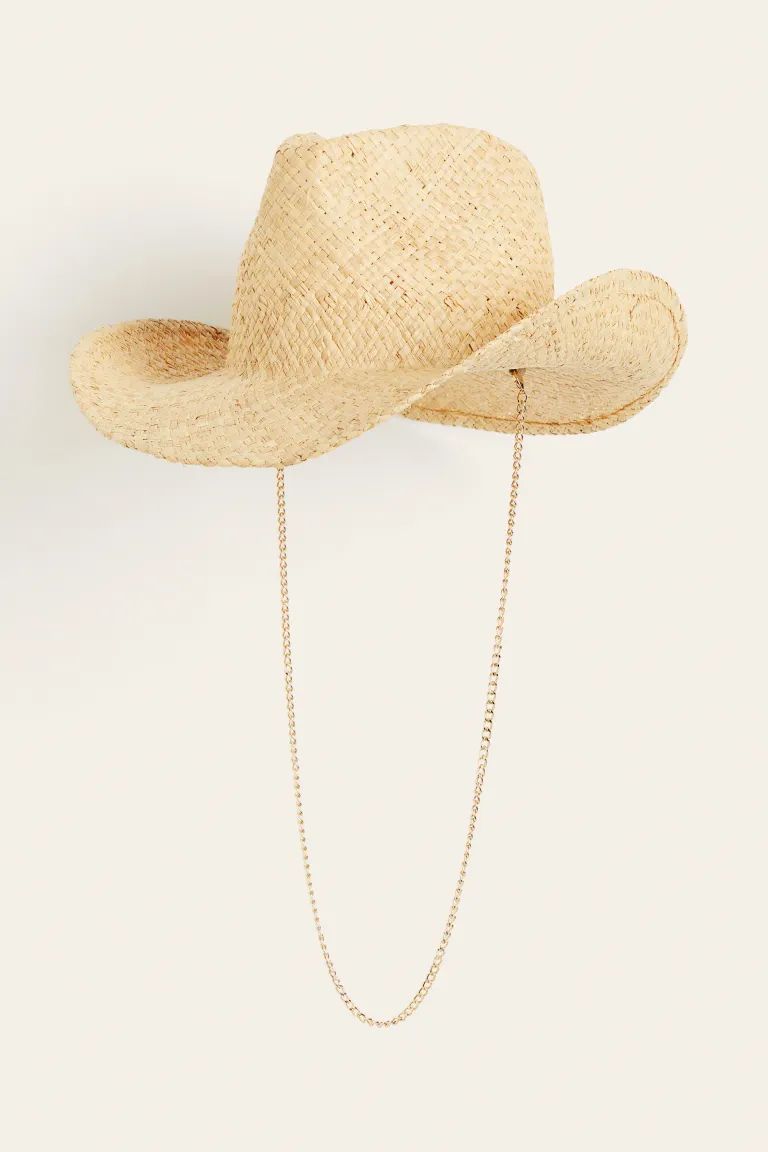Chain-detail Straw Hat | H&M (US)