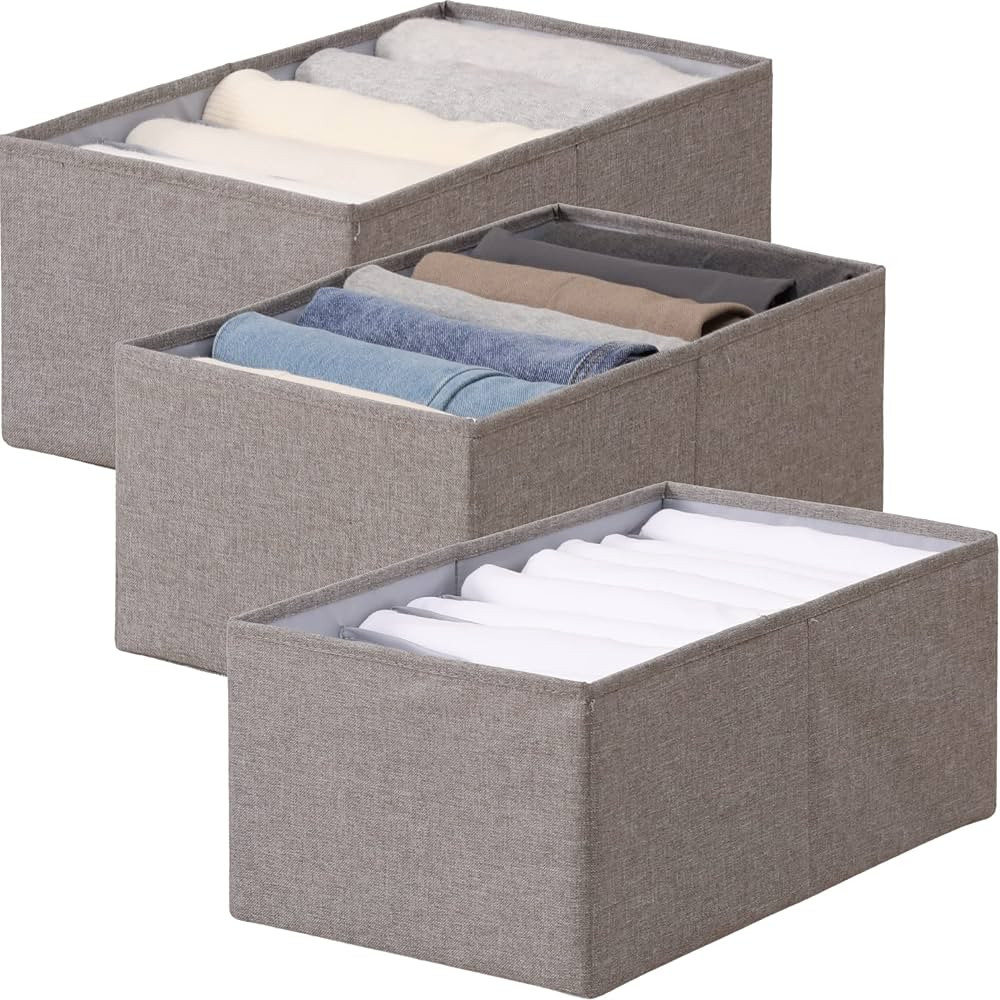 tianzong 3-Piece Set Wardrobe Clothes Organizer, Extra-Large Clothes Organizer for Jeans and Fold... | Amazon (US)
