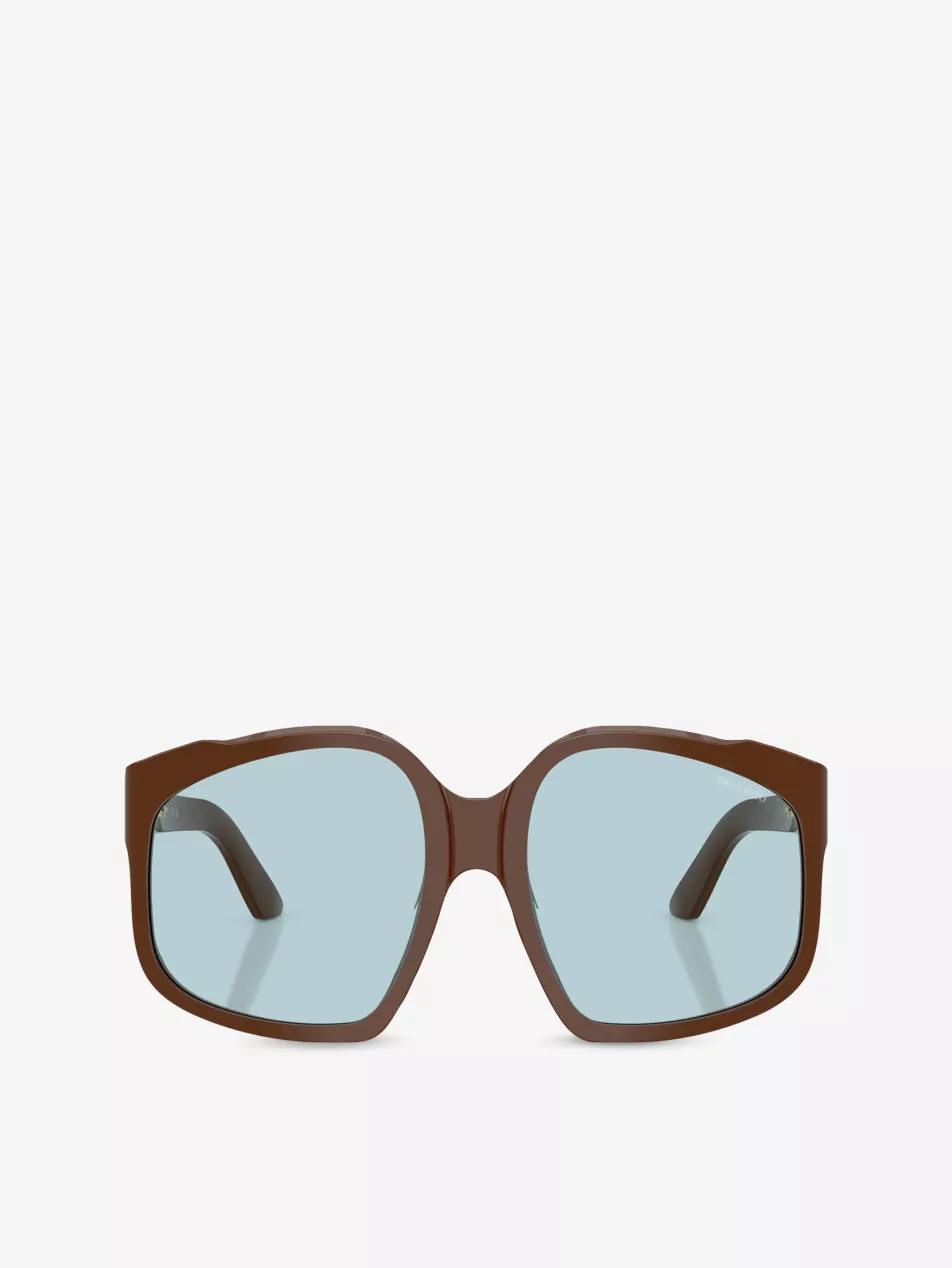 MU A07S Irregular-Frame Acetate Sunglasses | Selfridges