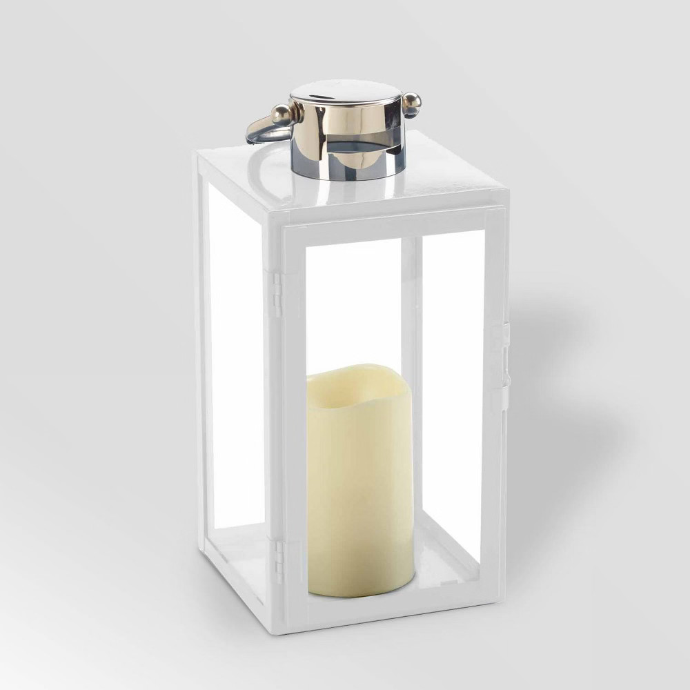 11"" Nemo LED Candle Outdoor Lantern White - Smart Living | Target
