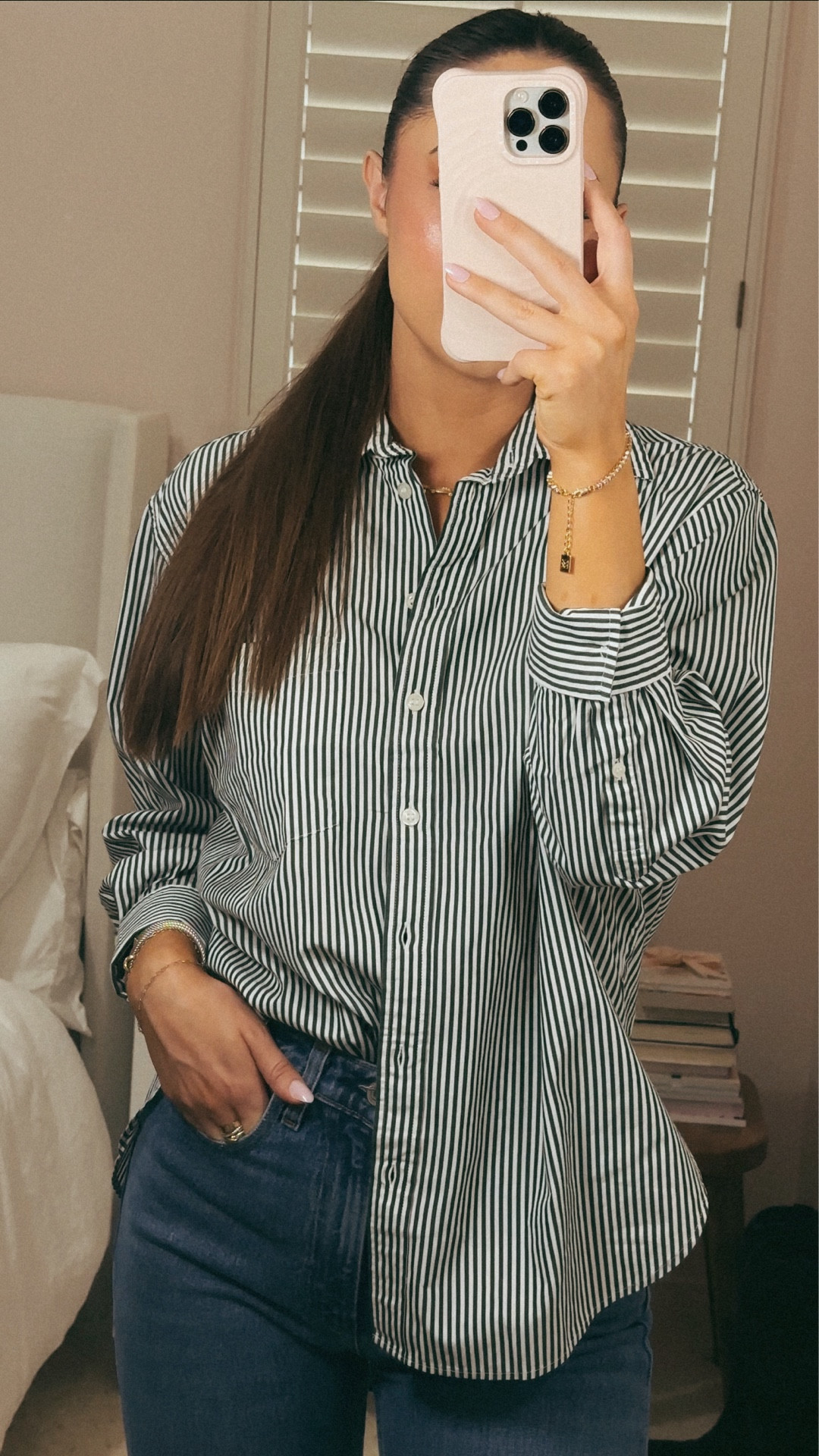 100% organic cotton button down! I’m obsessed with the dark green and white stripes. 


Cotton button down women, gap clothes, gap button down, my styled life, fall outfits, fall clothes. 

#LTKSeasonal
