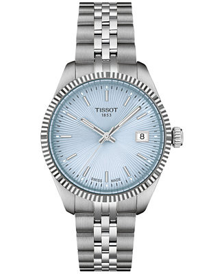 Tissot Women's Swiss Ballade Stainless Steel Bracelet Watch 34mm - Macy's | Macy's