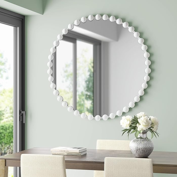 Madison Park Round Mirror, Metal Frame Circle Mirror 36 inch, Wall Art Decor Mounted Hanging for ... | Amazon (US)