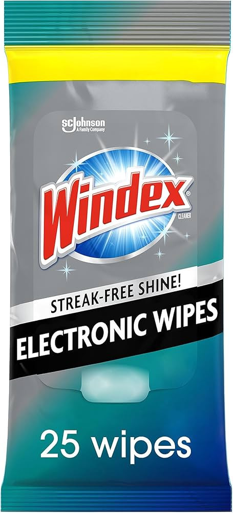 Windex Electronics Wipes, Pre-Moistened Screen Wipes Clean and Provide a Streak-Free Shine, 25 Co... | Amazon (US)