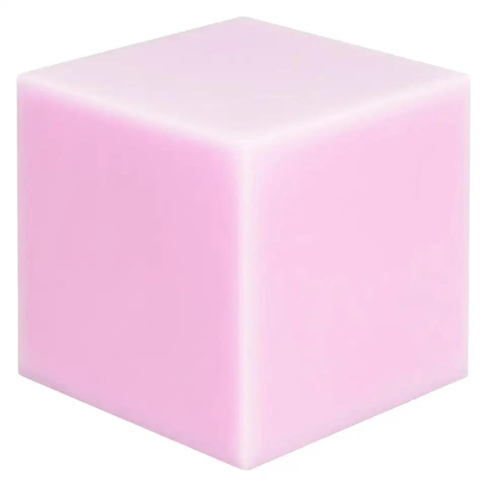Sabine Marcelis Contemporary Bubblegum Pink Candy Cube Glossy Resin Side Table | 1stDibs