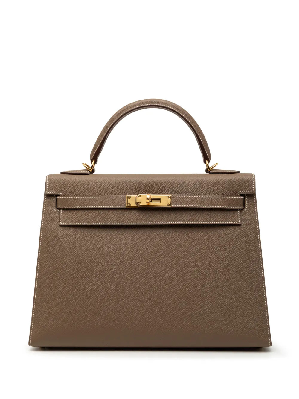 Hermès Pre-Owned 2019 Epsom Kelly II Sellier Satchel-Tasche 32cm | Braun | FARFETCH | Farfetch Global