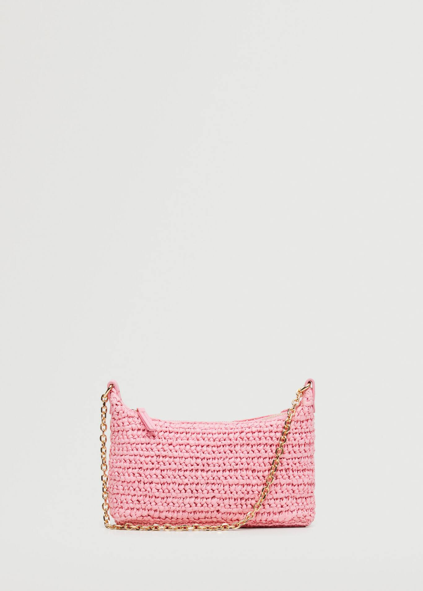 Raffia baguette handbag | MANGO (US)
