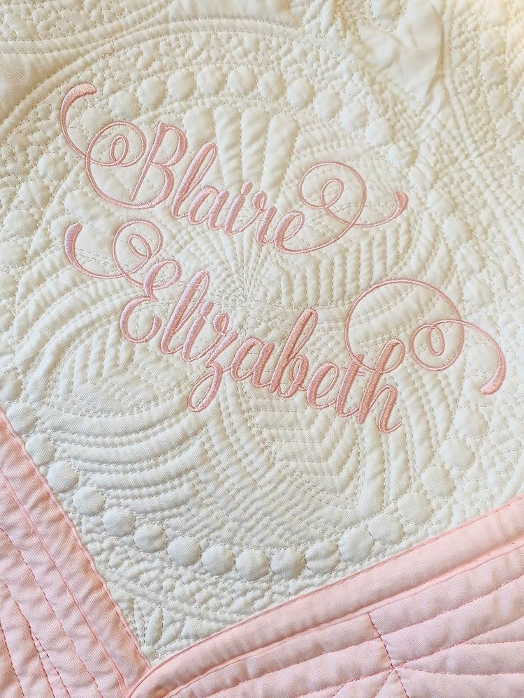 Monogrammed Baby Quilt, First and Middle Name, Heirloom Quilt, Crib Quilt, Personlized Baby Quilt | Amazon (US)