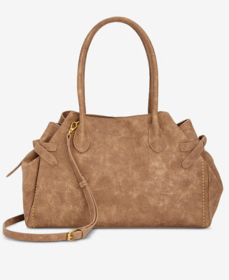 Style & Co Stud Nubuck Medium Soft Satchel Bag, Macy's Exclusive - Macy's | Macy's