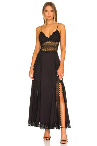 Charo Ruiz Ibiza Brenda Long Dress in Black from Revolve.com | Revolve Clothing (Global)