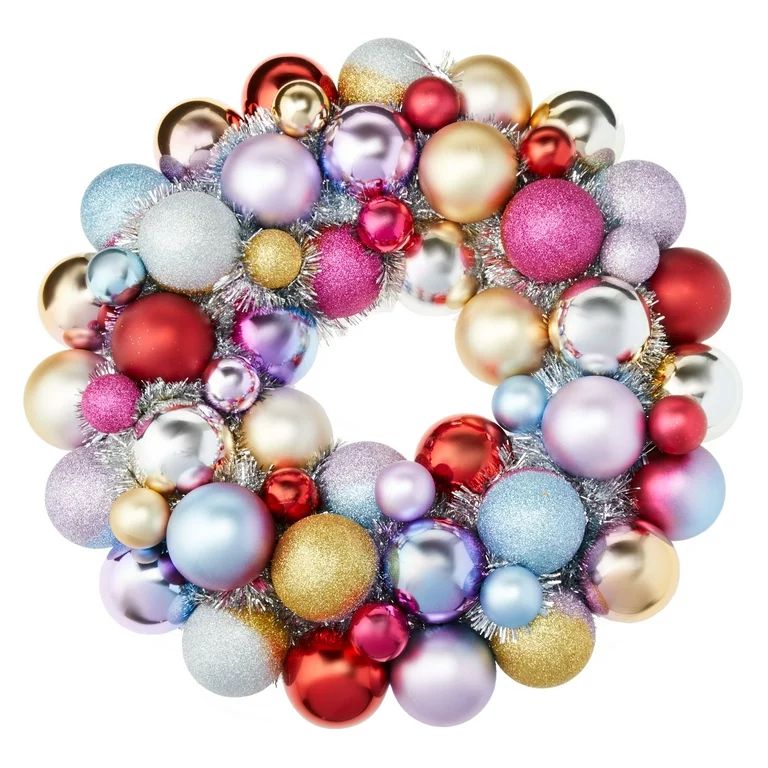 Packed Party Shatterproof Ornaments Christmas Wreath, 18-Inch | Walmart (US)