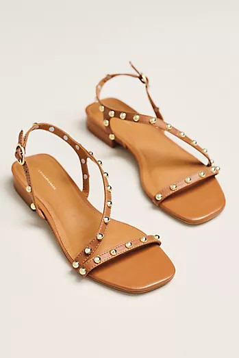 Jeffrey Campbell Plated T Strap Thong Sandals | Anthropologie (US)